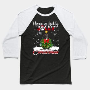 Have A Holly Jolly Christmas Great Dane Dog Xmas Tree Baseball T-Shirt